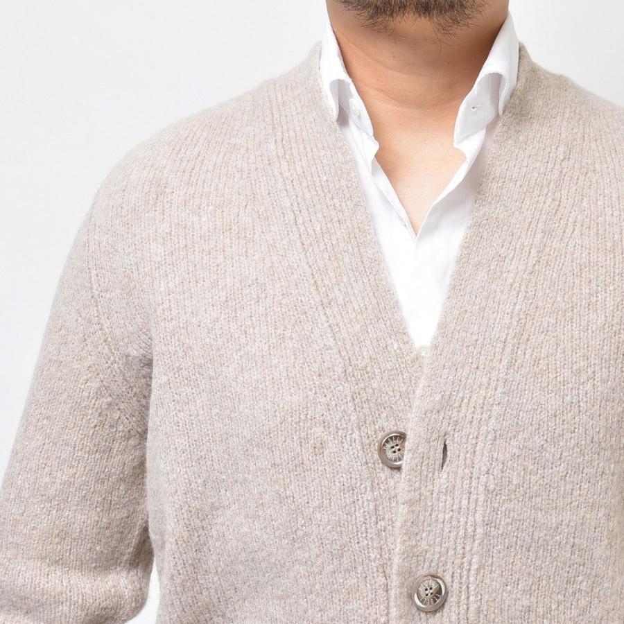 FEDELI（フェデーリ）ウールカシミアナイロンブークレソリッドニット