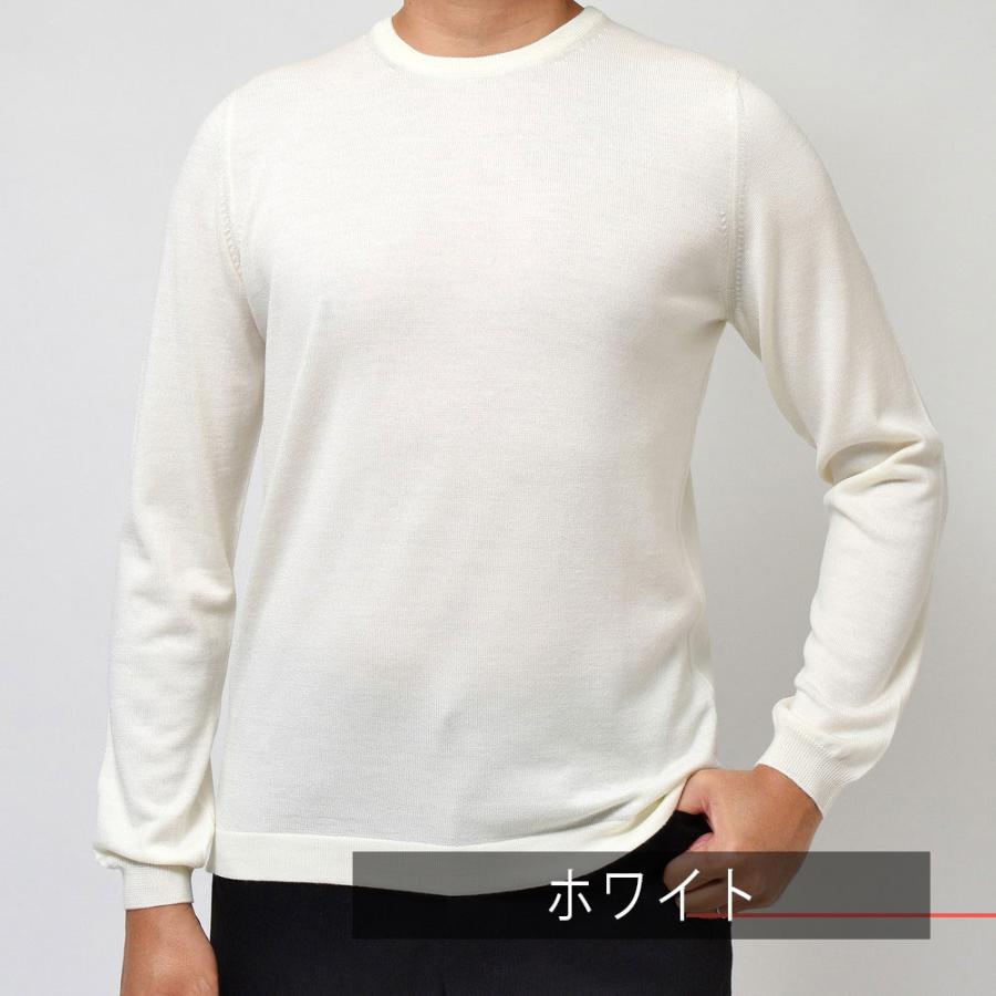GRAN SASSO（グランサッソ）12ゲージウールソリッドクルーネックニット 