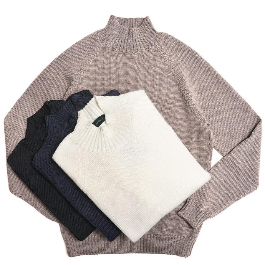 ZANONE（ザノーネ）5ゲージウールソリッドモックネックニット SLIM FIT