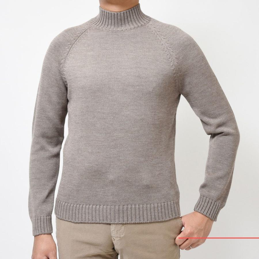 ZANONE（ザノーネ）5ゲージウールソリッドモックネックニット