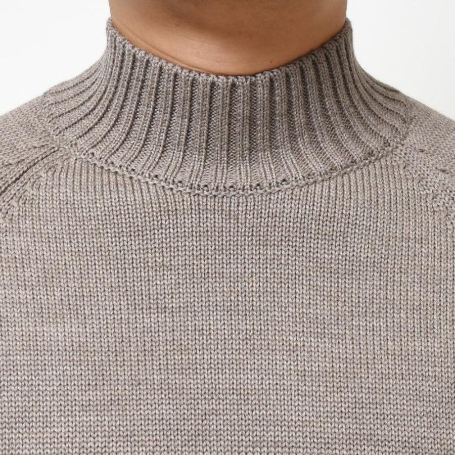 【新品、値下げ】ZANONE ザノーネ　モックネック　コットン　ニット　セーター ZANONE ザノーネ / モックネック ニット ウール 5ゲージ 5G