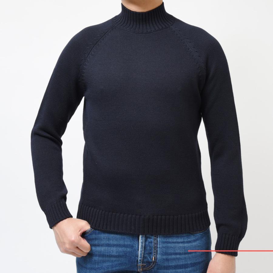 ZANONE（ザノーネ）5ゲージウールソリッドモックネックニット SLIM FIT