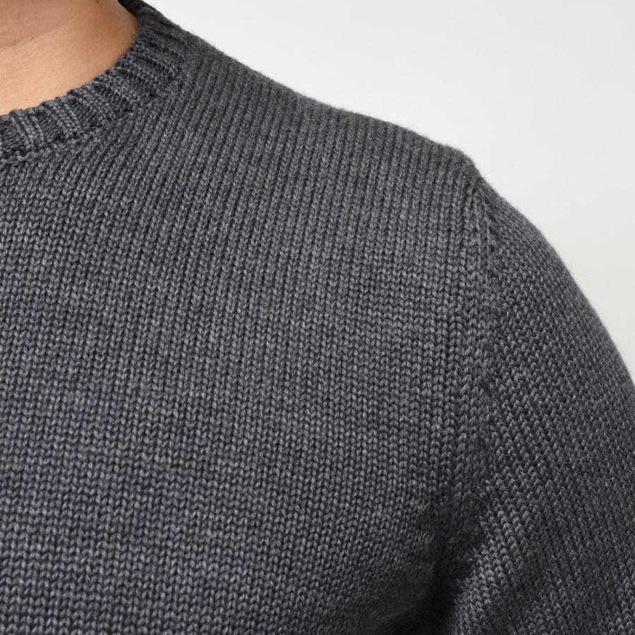 ZANONE（ザノーネ）5ゲージウールソリッドクルーネックニット GIRO