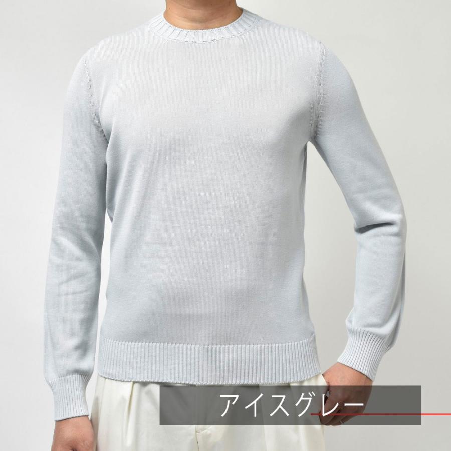 グランサッソ / GRANSASSO / 長袖 クルーネック ニット / 8G ソフト 