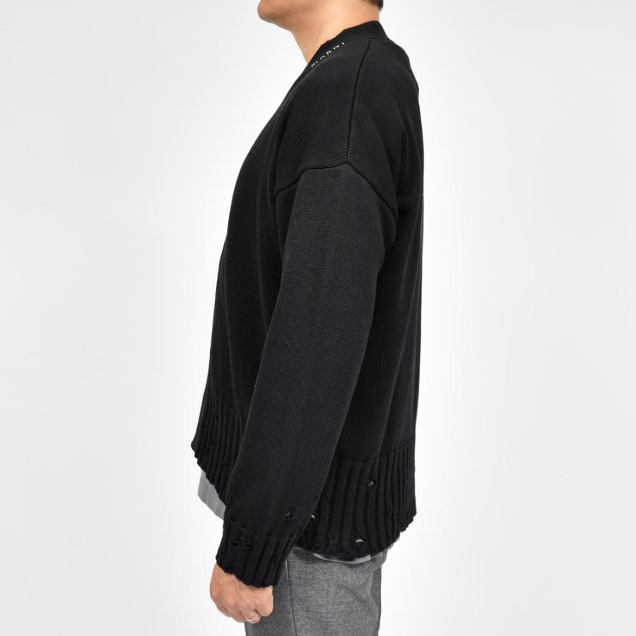 MARNI（マルニ）コットンダメージニットカーディガン CDMG0136Q0 UFC652 16042400138の画像