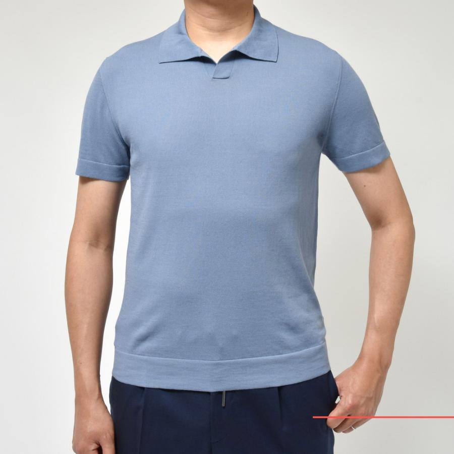 ZANONE（ザノーネ）16ゲージコットンシルクS/Sスキッパーポロニット POLO MC/SLIM FIT/813193/ZM371 ...