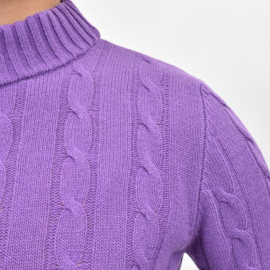 MILA SCHON MILANO（ミラ ショーン ミラノ）7ゲージウールカシミアケーブルモックネックニット 277-501 16046004052 |  | 09