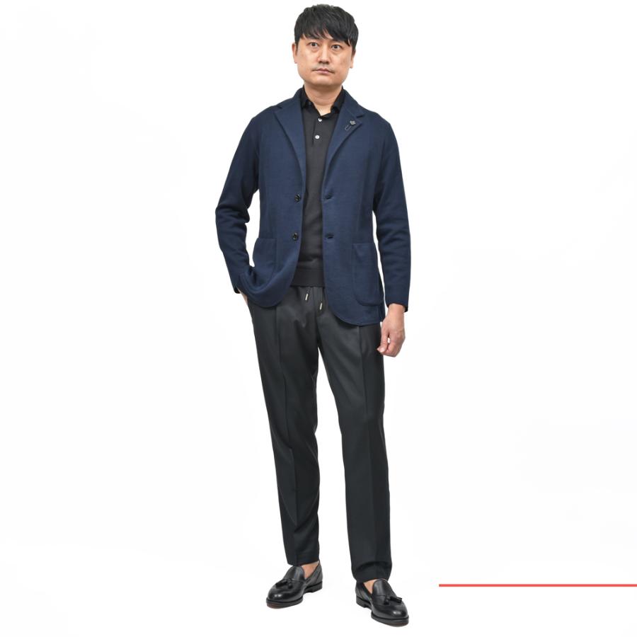 LARDINI（ラルディーニ）オーガニックコットンミラノリブニットジャケット JALJM56/ES64000 16051000109の画像