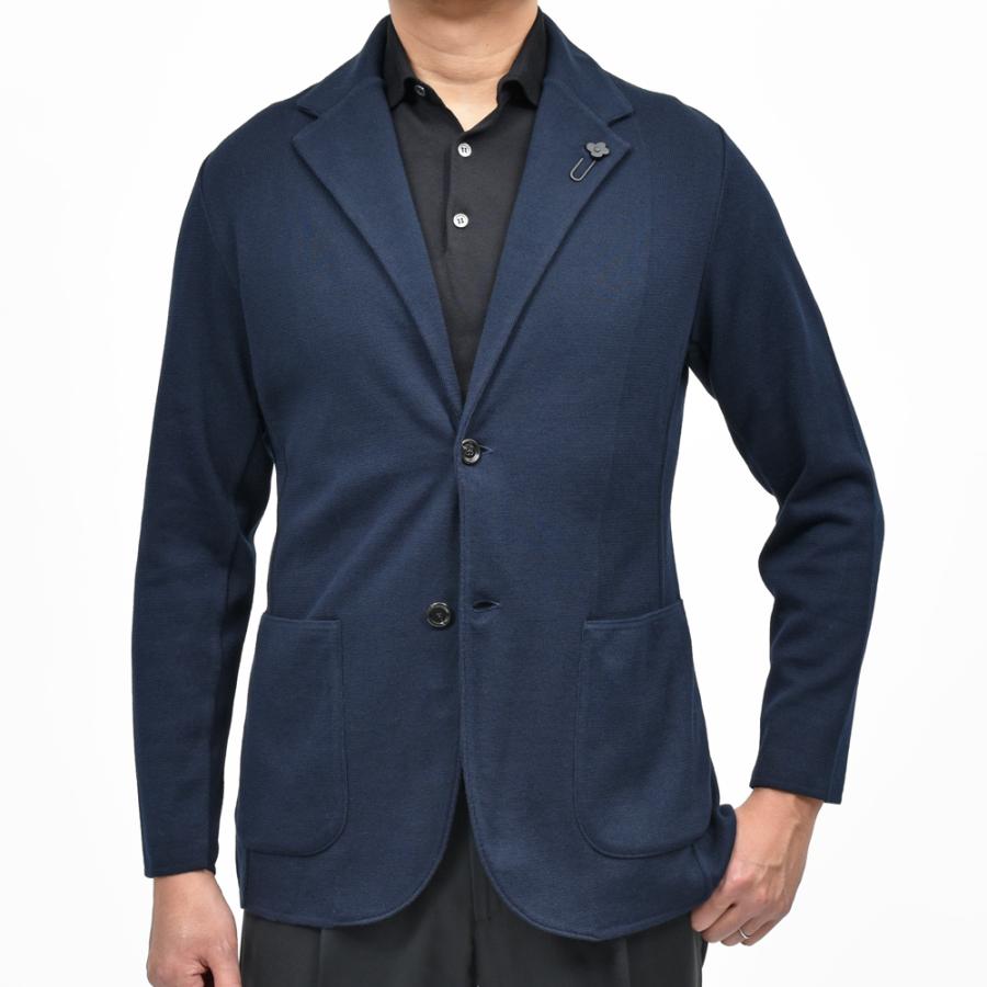 LARDINI（ラルディーニ）オーガニックコットンミラノリブニットジャケット JALJM56/ES64000 16051000109の画像