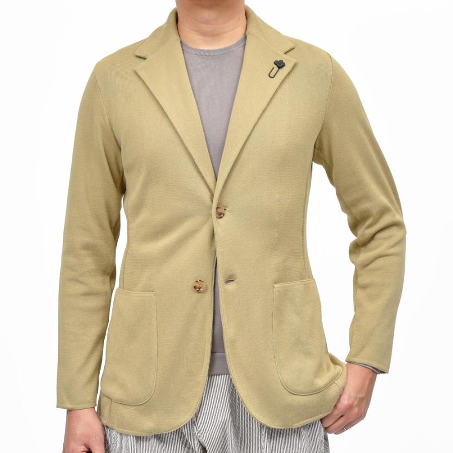 LARDINI（ラルディーニ）オーガニックコットンミラノリブニットジャケット JALJM56/ES64000 16051000109の画像