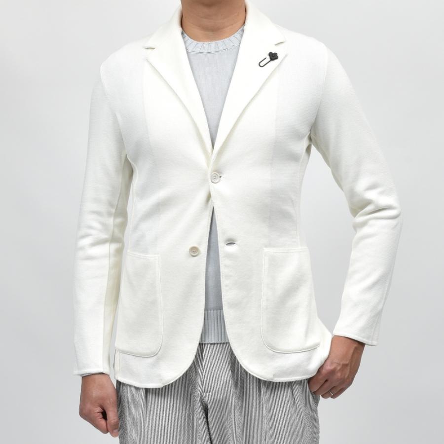 LARDINI（ラルディーニ）オーガニックコットンミラノリブニットジャケット ALJM56000 16051600109の画像