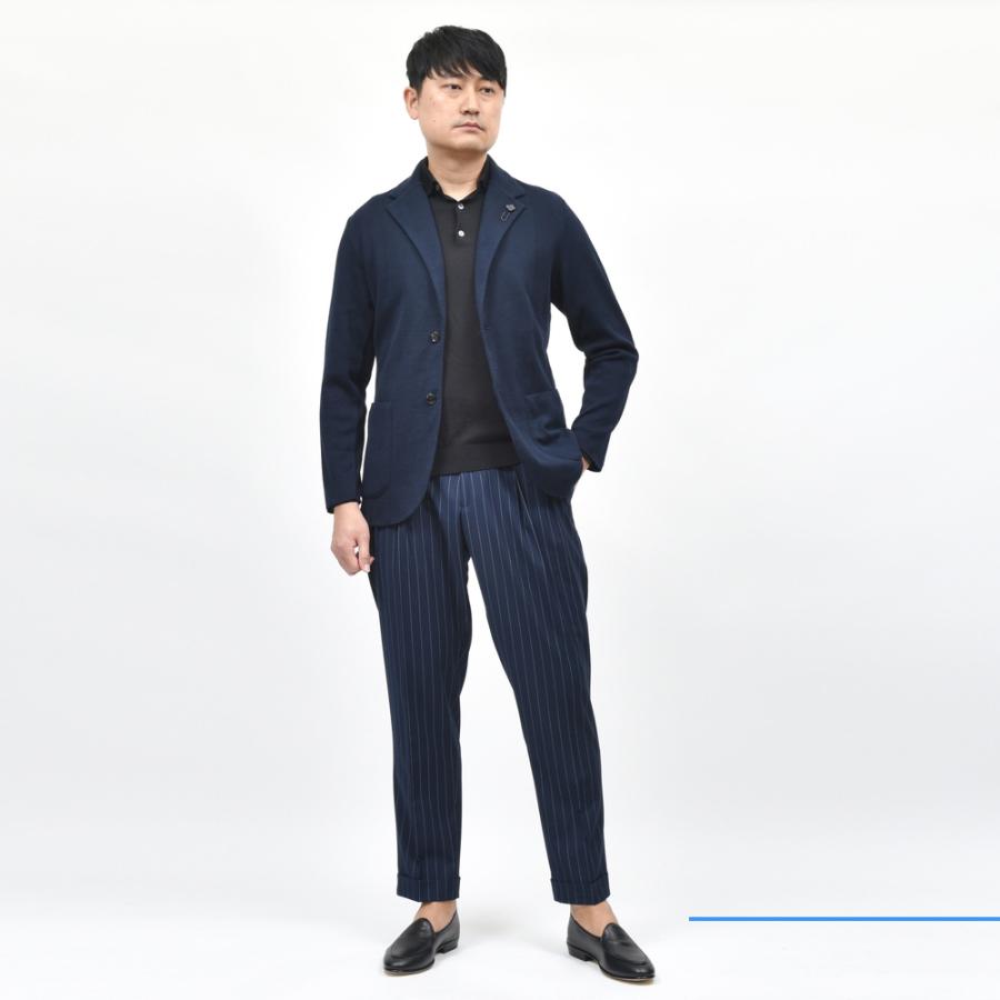 LARDINI（ラルディーニ）オーガニックコットンミラノリブニットジャケット ALJM56000 16051600109の画像