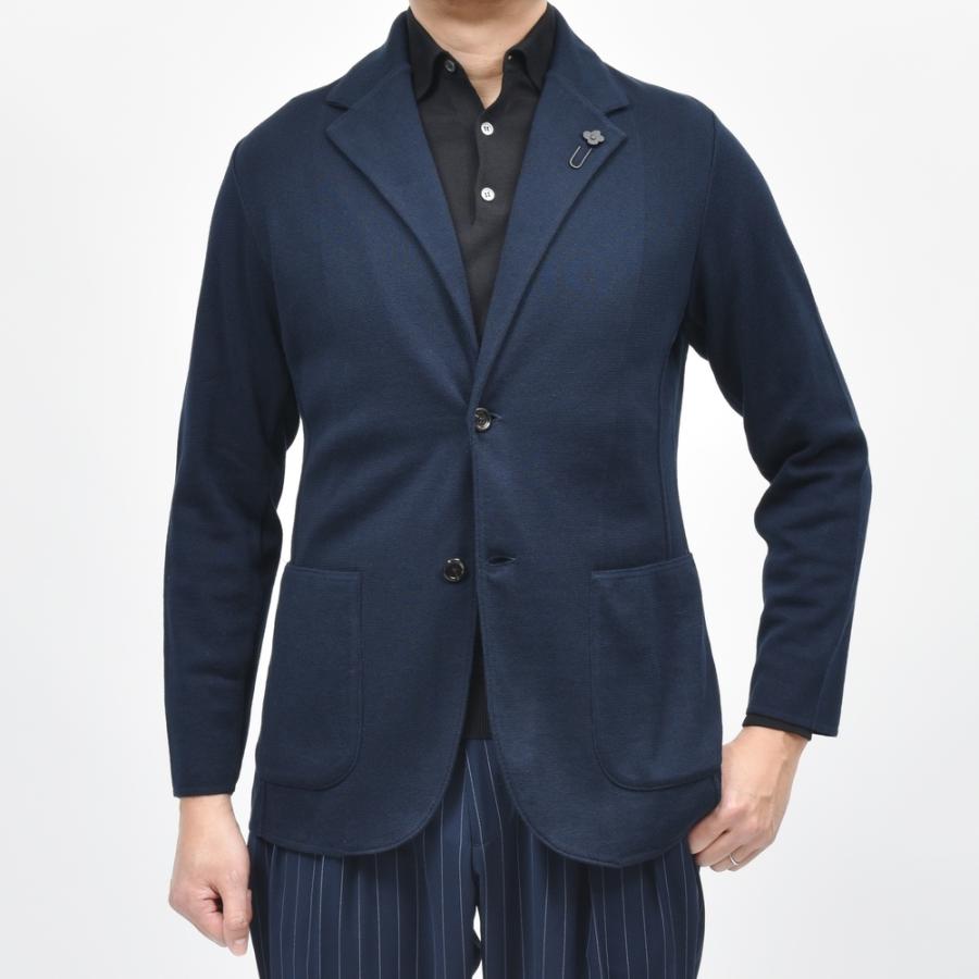 LARDINI（ラルディーニ）オーガニックコットンミラノリブニットジャケット ALJM56000 16051600109の画像