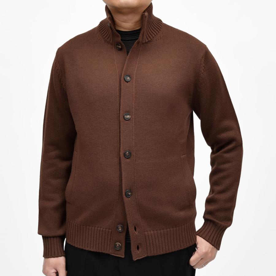 ZANONE（ザノーネ）5ゲージウールスタンドカラーニットカーディガン CHIOTO/SLIM FIT/810130/ZR229/45602 16052000052の画像