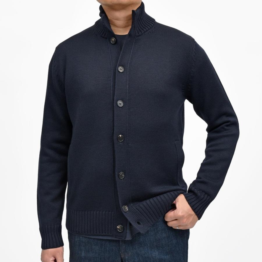 ZANONE（ザノーネ）5ゲージウールスタンドカラーニットカーディガン CHIOTO/SLIM FIT/810130/ZR229/45602 16052000052の画像
