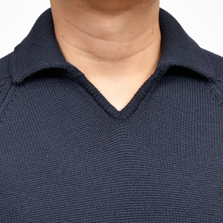 ZANONE（ザノーネ）5ゲージウールスキッパーニットポロ SLIM FIT/472