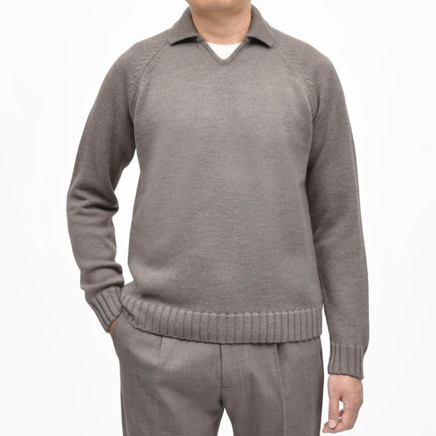 ZANONE（ザノーネ）5ゲージウールスキッパーニットポロ SLIM FIT/472-45420 16052001052の画像