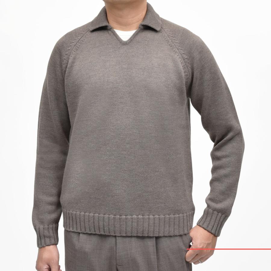 ZANONE（ザノーネ）5ゲージウールスキッパーニットポロ SLIM FIT/472-45420 16052001052の画像