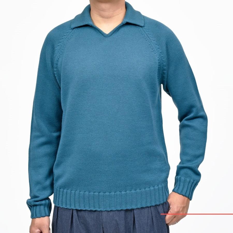 ZANONE（ザノーネ）5ゲージウールスキッパーニットポロ SLIM FIT/472