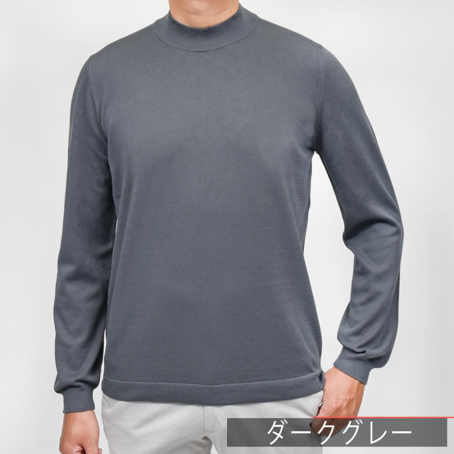GRAN SASSO（グランサッソ）12ゲージソフトコットンモックネックニット