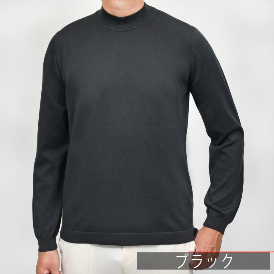 GRAN SASSO（グランサッソ）12ゲージソフトコットンモックネックニット