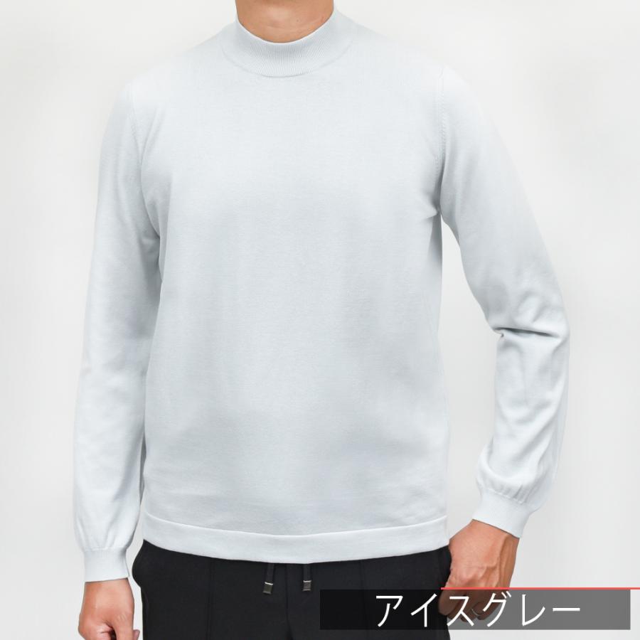 GRAN SASSO（グランサッソ）12ゲージソフトコットンモックネックニット