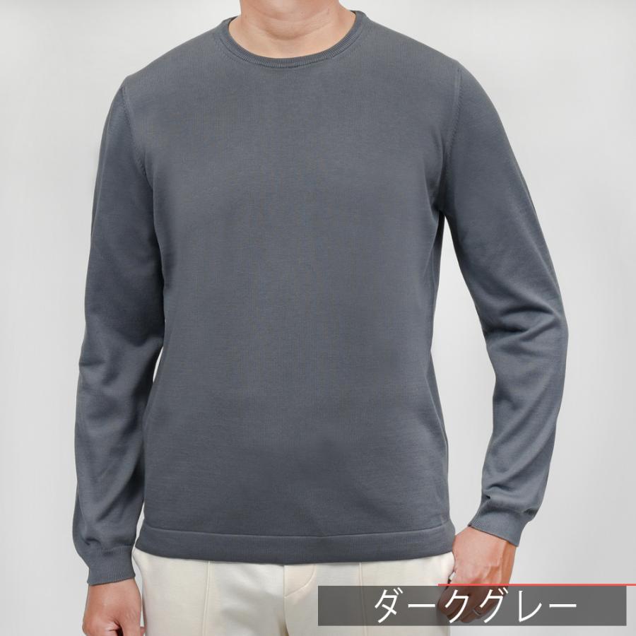 GRAN SASSO（グランサッソ）12ゲージソフトコットンクルーネックニット 