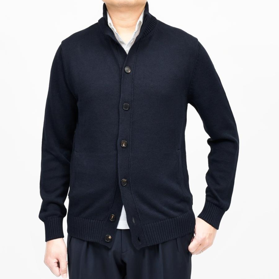 ZANONE（ザノーネ）7ゲージリネンコットンスタンドカラーニットカーディガン CHIOTO/SLIM FIT/810150/Z1337/55601 16061000052の画像