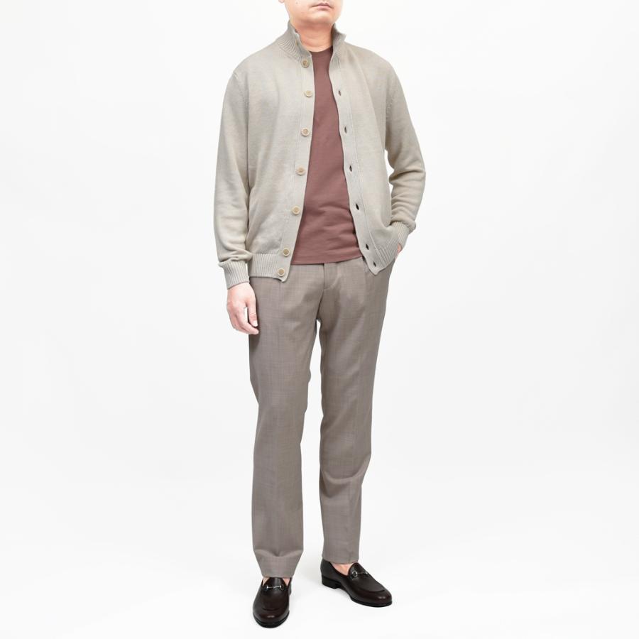 ZANONE（ザノーネ）7ゲージリネンコットンスタンドカラーニットカーディガン CHIOTO/SLIM FIT/810150/Z1337/55601 16061000052の画像