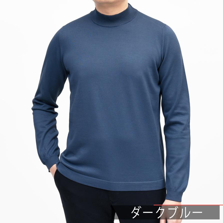 GRAN SASSO（グランサッソ）12ゲージソフトコットンモックネックニット 