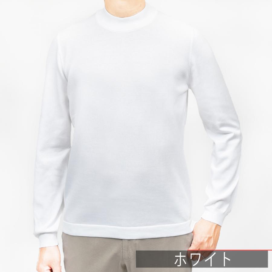 GRAN SASSO（グランサッソ）12ゲージソフトコットンモックネックニット 