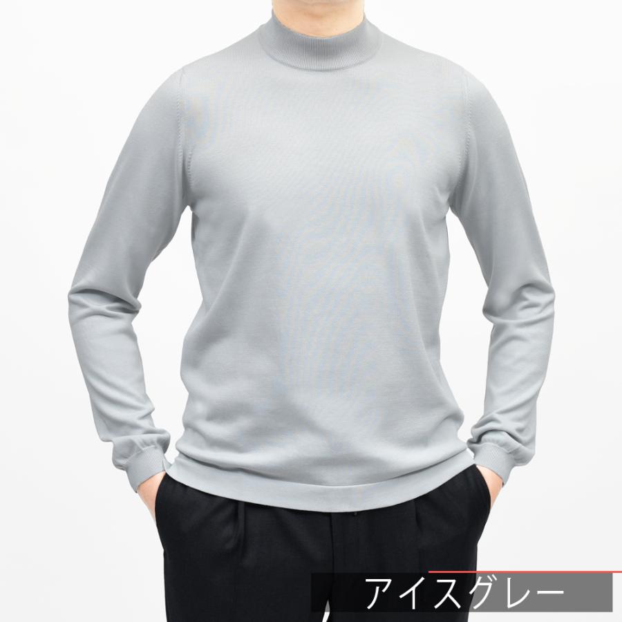 GRAN SASSO（グランサッソ）12ゲージソフトコットンモックネックニット 