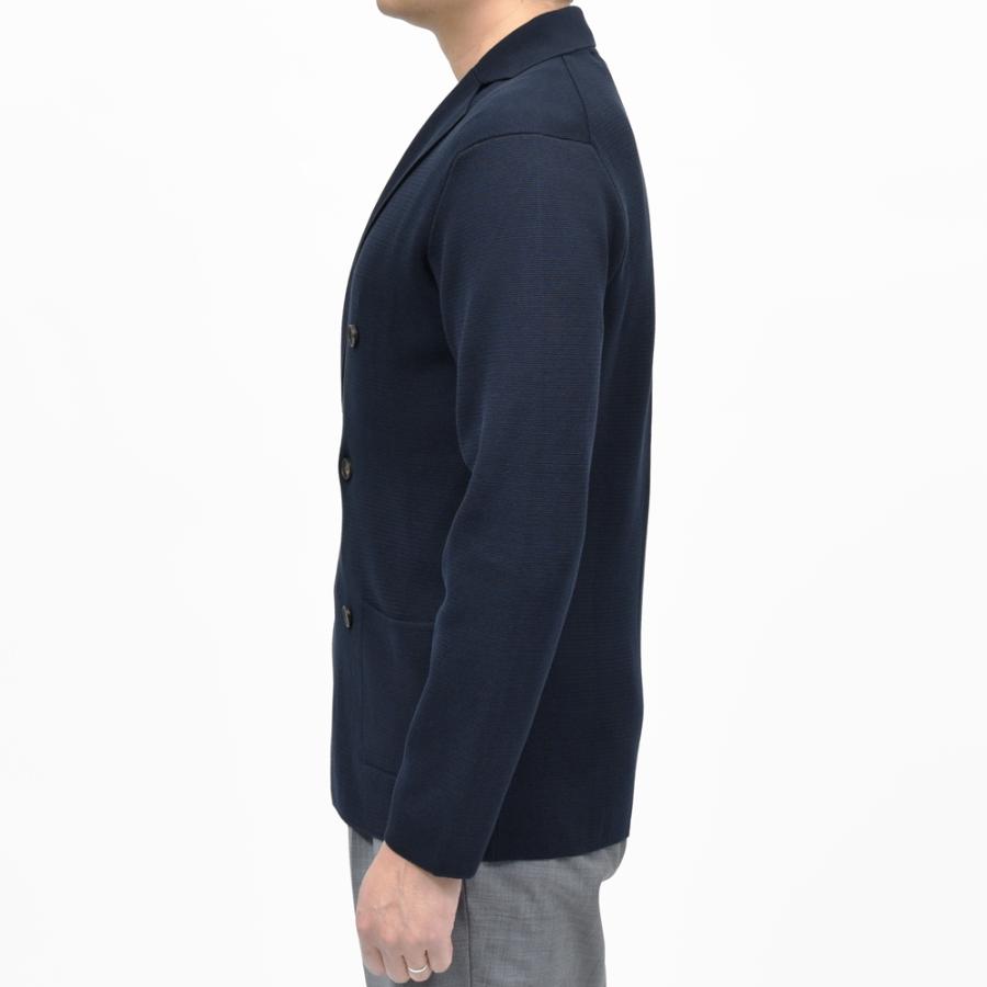 FILIPPO DE LAURENTIIS（フィリッポ デ ローレンティス）クレープコットンミラノリブ6Bダブルニットジャケット RJMLDPT09 16061003109の画像