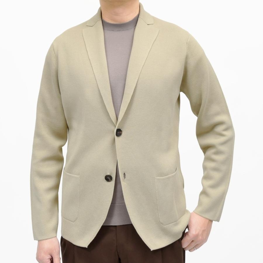 FILIPPO DE LAURENTIIS コットンミラノリブニットジャケット FILIPPO DE LAURENTIIS（フィリッポ デ ローレンティス）クレープ