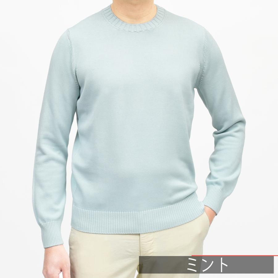 GRAN SASSO（グランサッソ）8ゲージソフトコットンクルーネックニット 23107/18136 16061006035の画像