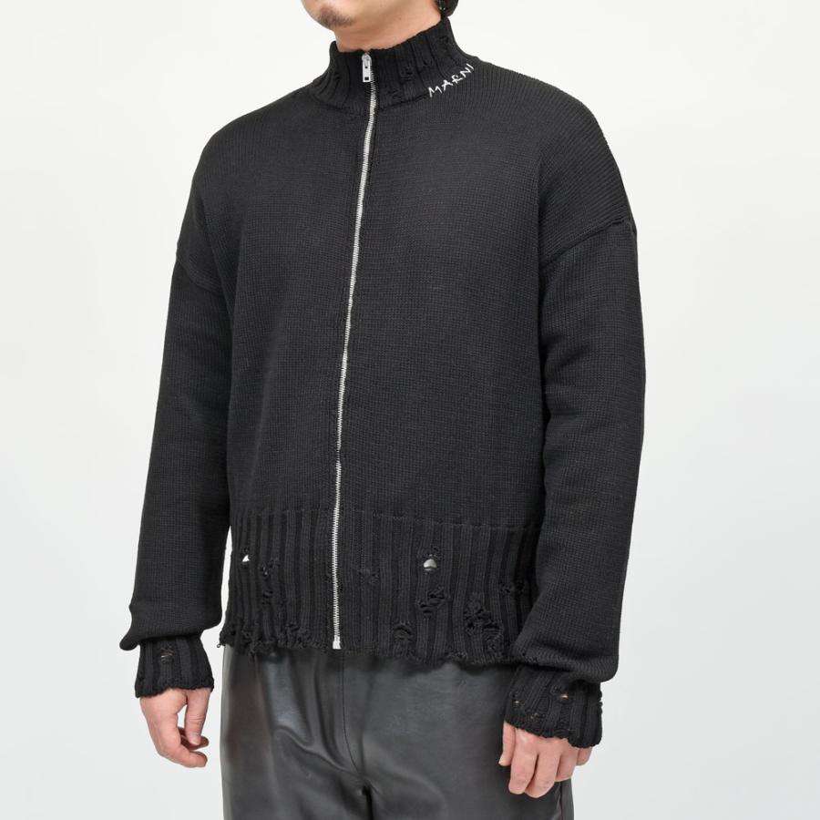 MARNI（マルニ）コットンダメージジップニット CDMG0188A0 UFC652 16061400138の画像