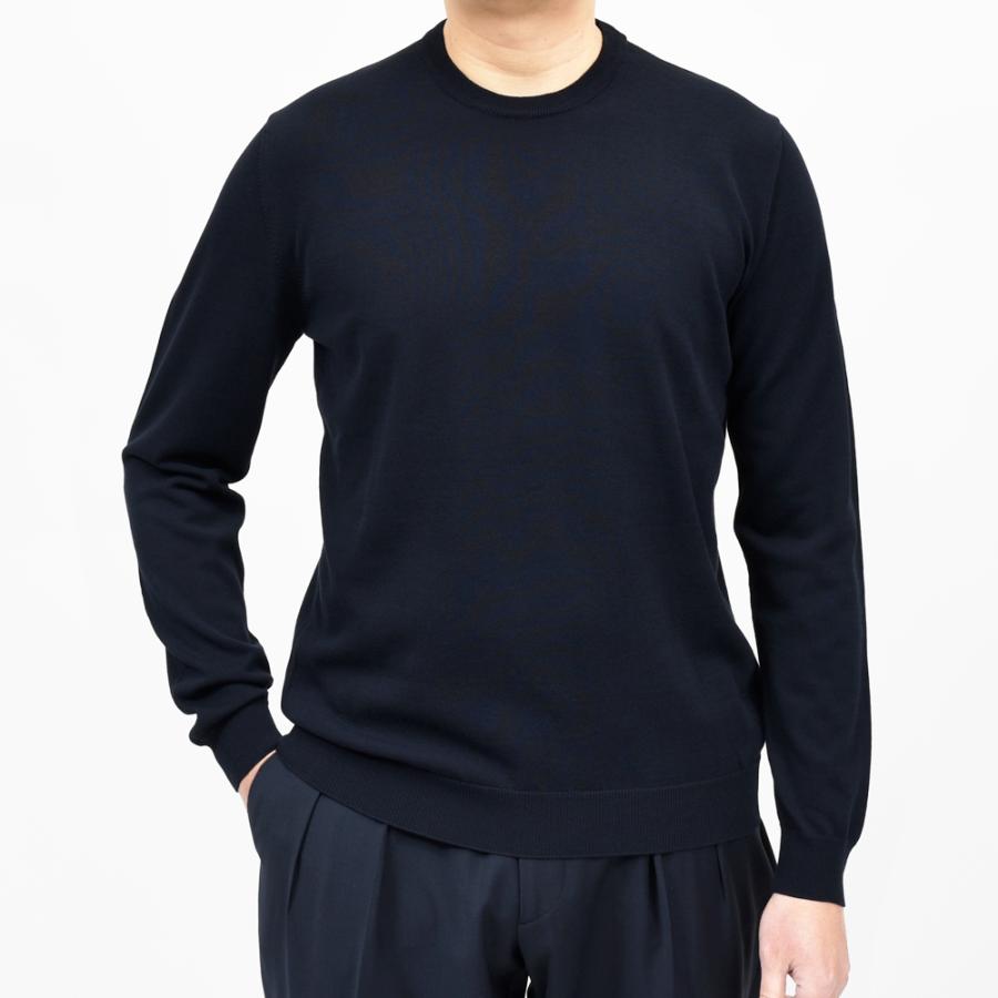 ZANONE（ザノーネ）12ゲージコットンクレープクルーネックニット 472-55401(M) 16065300052の画像