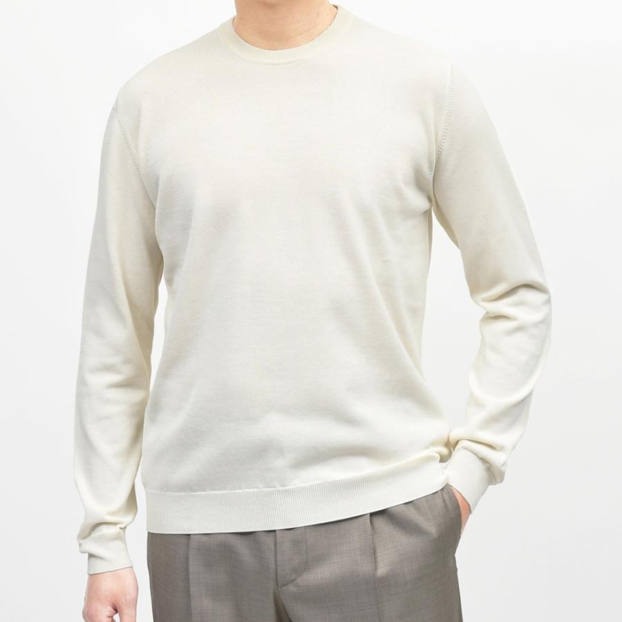ZANONE（ザノーネ）12ゲージコットンクレープクルーネックニット 472-55401(M) 16065300052の画像