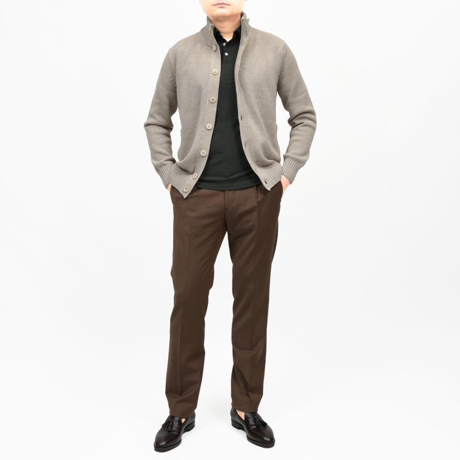 ZANONE（ザノーネ）5ゲージソフトコットンスタンドカラーニットカーディガン CHIOTO/SLIM FIT/810150/ZN392/55602(M) 16065301052の画像