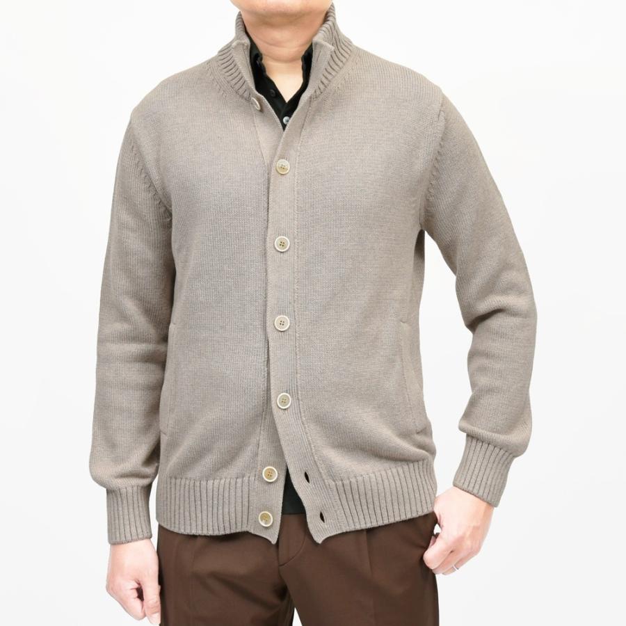 ZANONE（ザノーネ）5ゲージソフトコットンスタンドカラーニットカーディガン CHIOTO/SLIM FIT/810150/ZN392/55602(M) 16065301052の画像