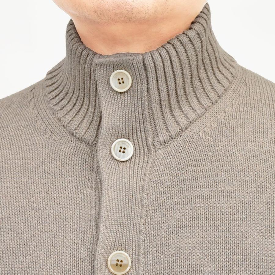 ZANONE（ザノーネ）5ゲージソフトコットンスタンドカラーニットカーディガン CHIOTO/SLIM FIT/810150/ZN392/55602(M) 16065301052の画像