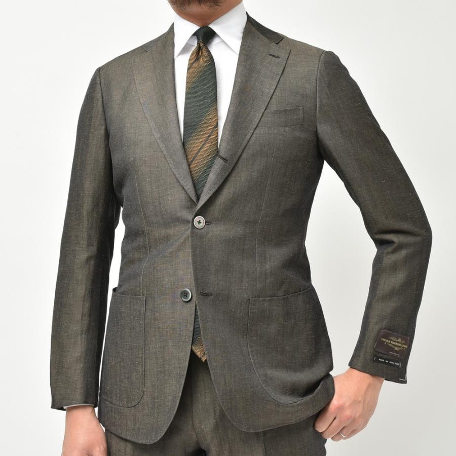 guji（グジ）ウールリネンソリッド3Bジャケット(MADE BY RING JACKET
