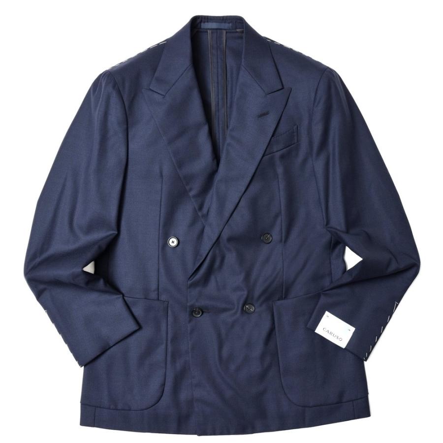 【美品】CARUSO butterfly イタリア製 サイズ52 CARUSO（カルーゾ）BUTTERFLYバタフライ ウールカシミアホップサック