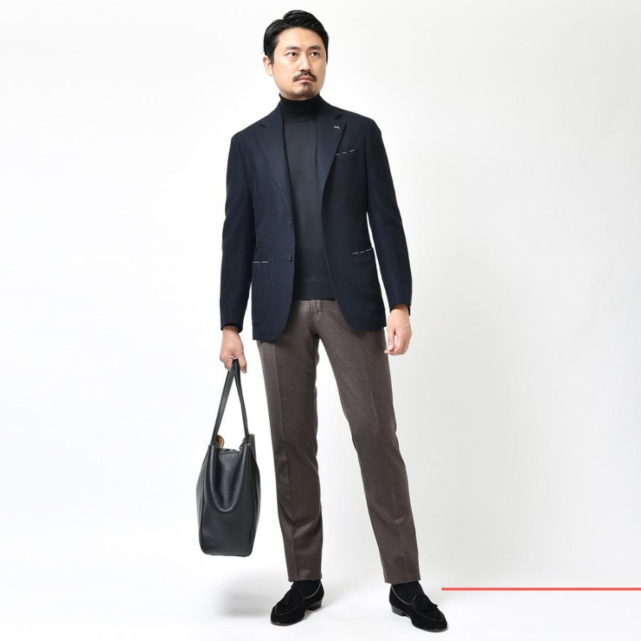 De Petrillo（デ ペトリロ）カシミアサキソニーソリッド3Bジャケット 