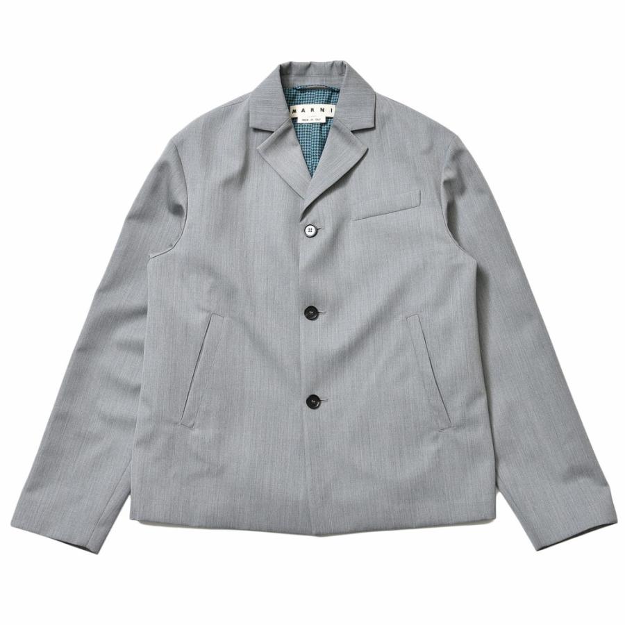 MARNI ハウンドトゥースチェック シングルウールジャケット