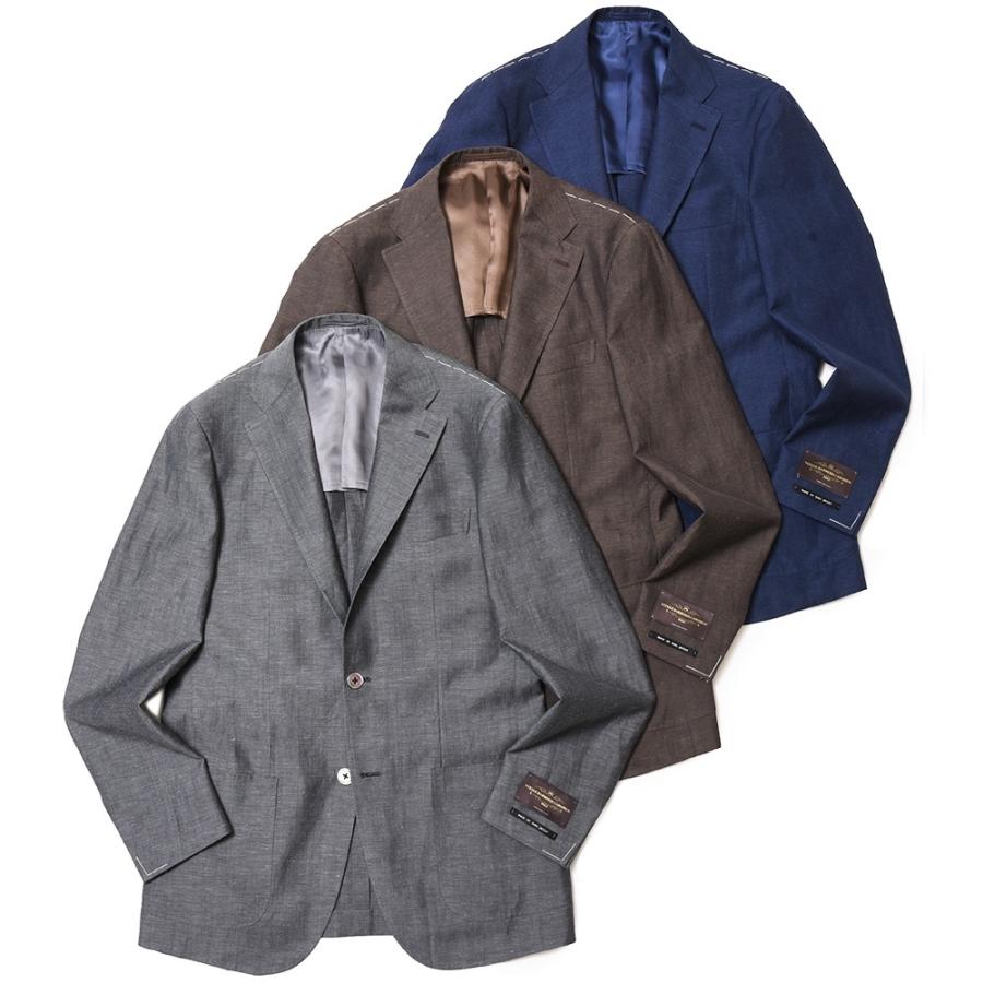 RING JACKET×guji ウールリネンソリッド3Bジャケット　サイズ44 guji（グジ）ウールリネンソリッド3Bジャケット(MADE BY RING JACKET