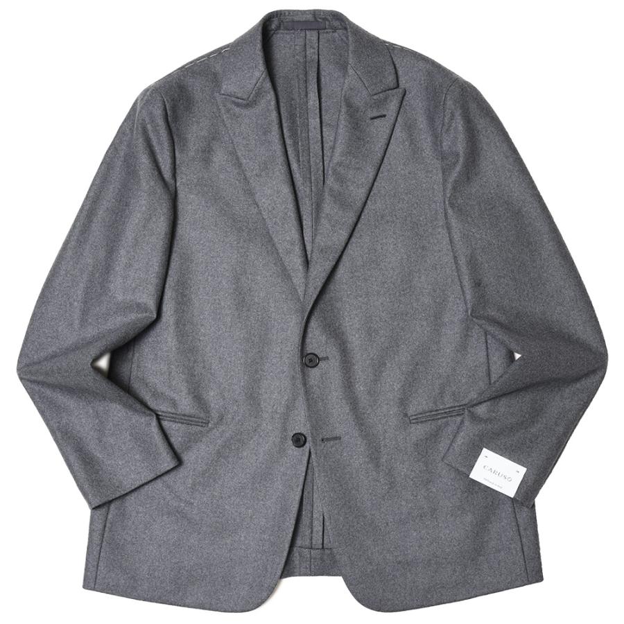 caruso カルーゾ ジャケット 42 44 wool silk 段返り 3B