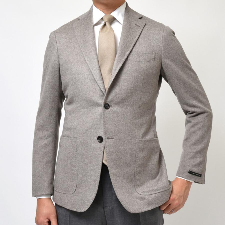 【SALE30％】guji（グジ）カシミアサキソニーソリッド3Bジャケット (MADE BY RING JACKET / LoroPianaファブリック使用)【秋/冬】17022200028の画像