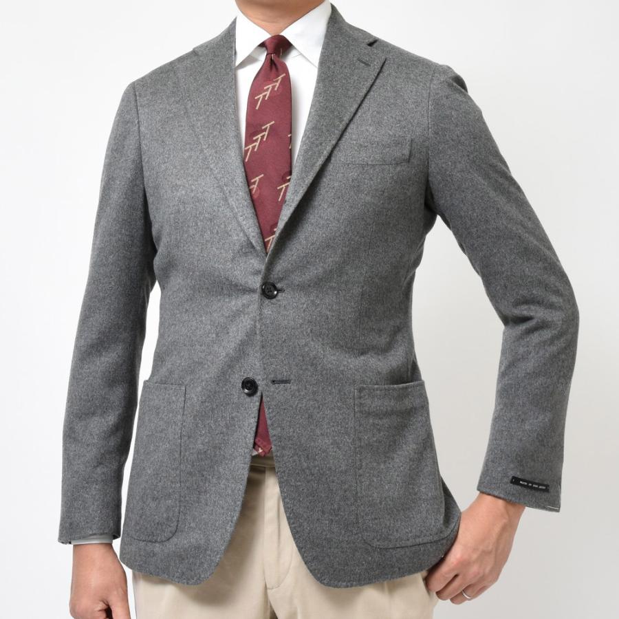 【SALE30％】guji（グジ）カシミアサキソニーソリッド3Bジャケット (MADE BY RING JACKET / LoroPianaファブリック使用)【秋/冬】17022200028の画像