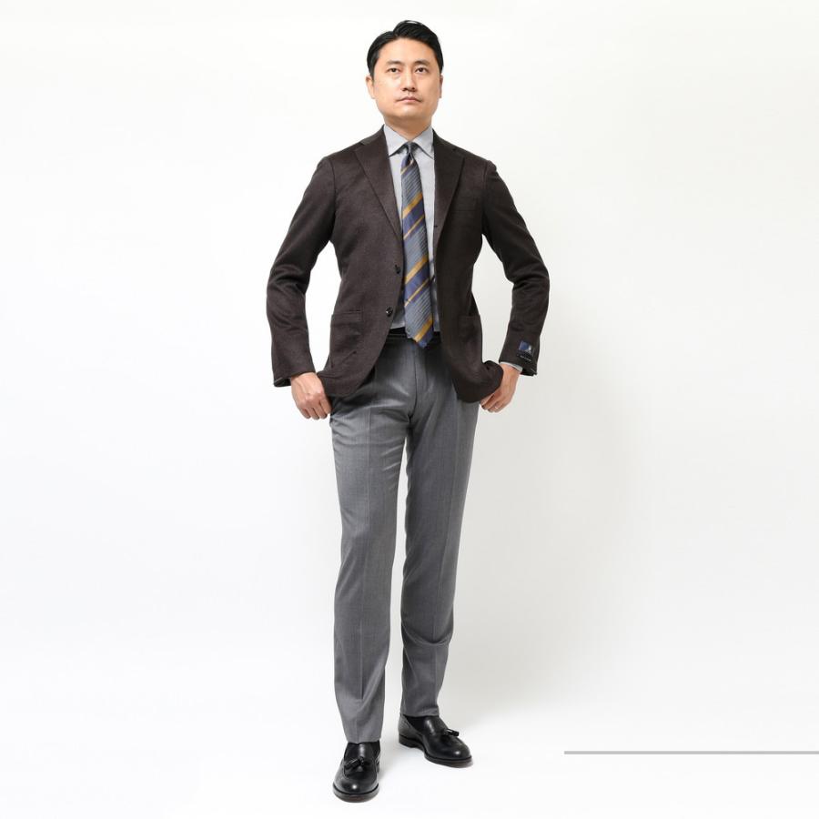 guji（グジ）カシミアフランネルソリッド3Bジャケット(MADE BY RING  